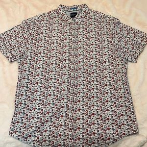 Denim and flower shirt xl